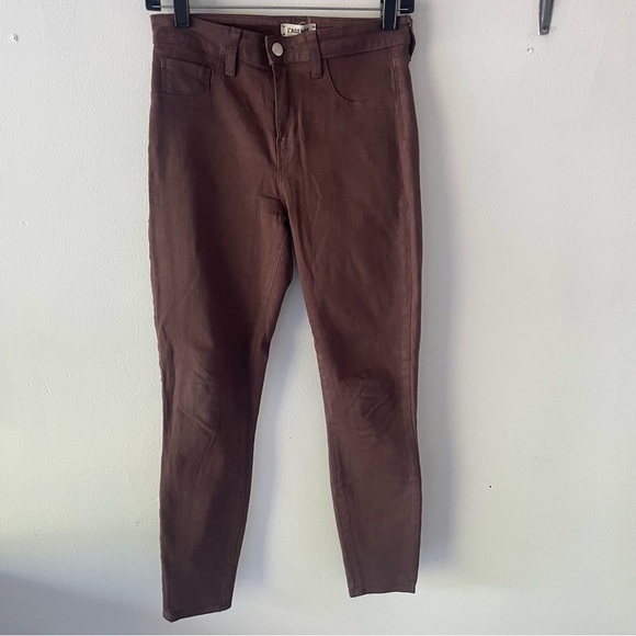 L'Agence Margot High Rise Mahogany Coated Skinny Jeans 37564 - Picture 2 of 13